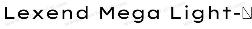 Lexend Mega Light字体转换